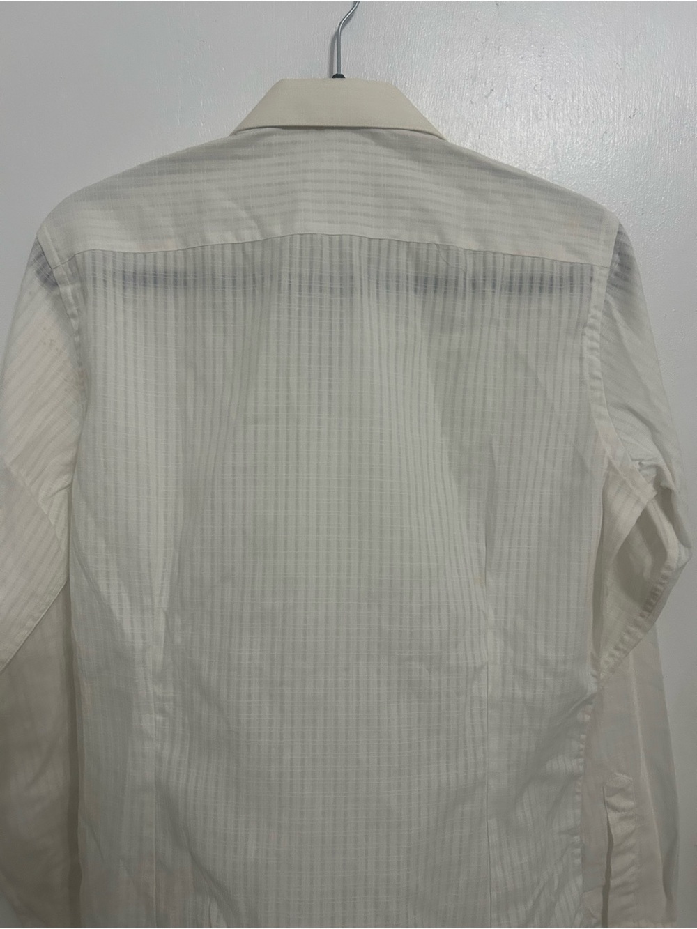 Vintage Yves Saint Laurent Men's Light Cream Dress Shirt - Picture 3 of 5